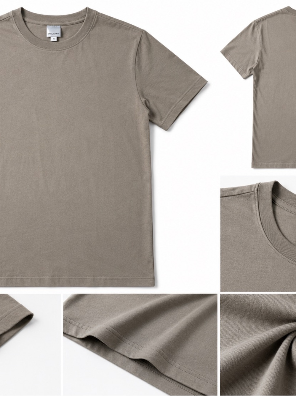 Men's Classic Crew Neck T-Shirt in Tan color